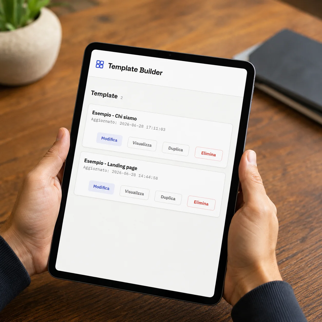 Gestione template