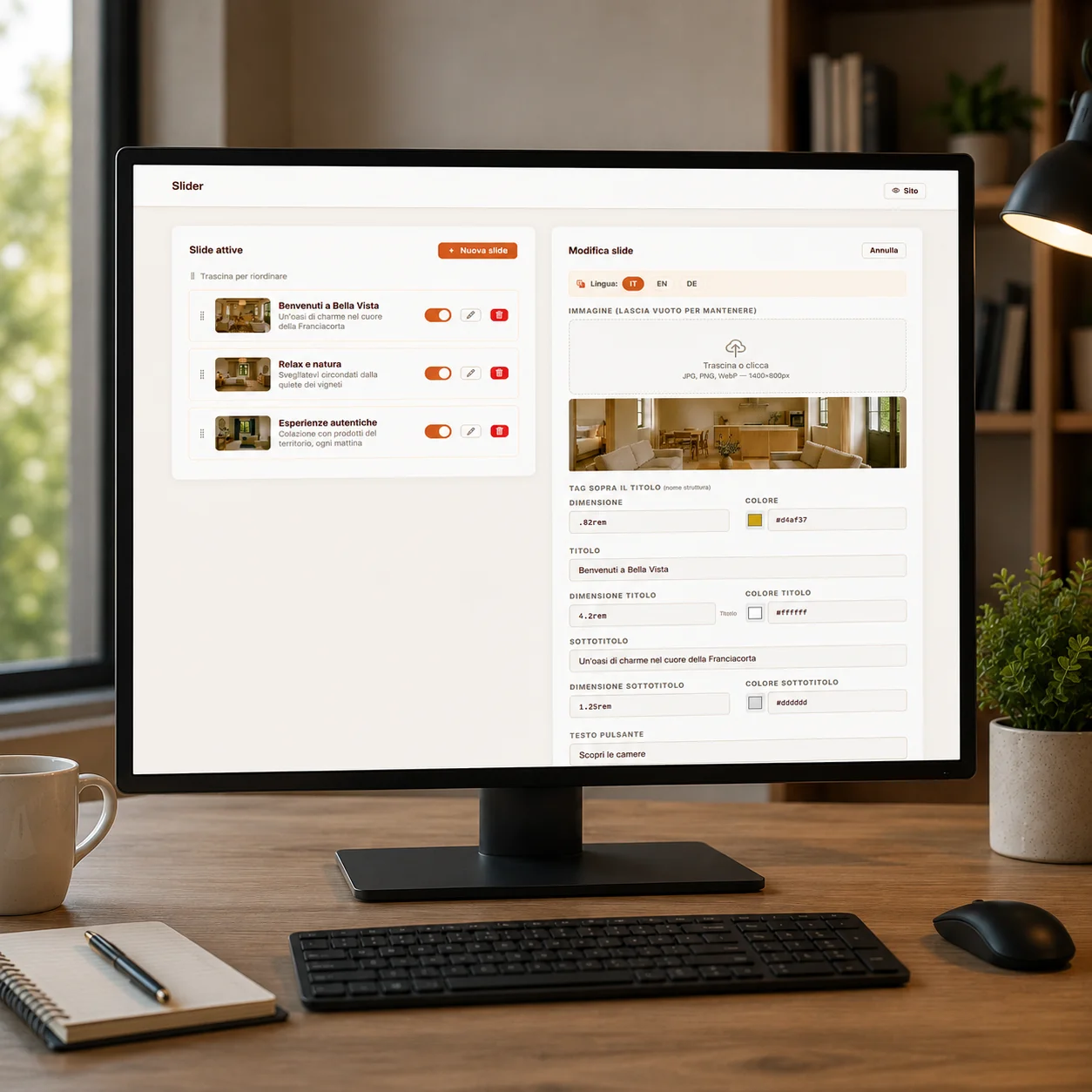 Gestione slider immagini
