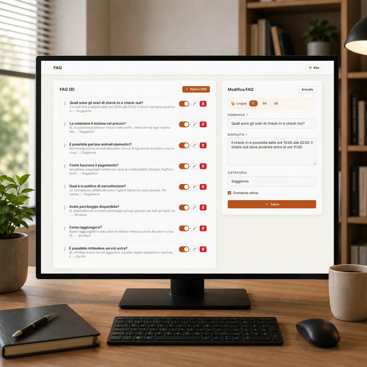 FAQ - Gestione contenuti
